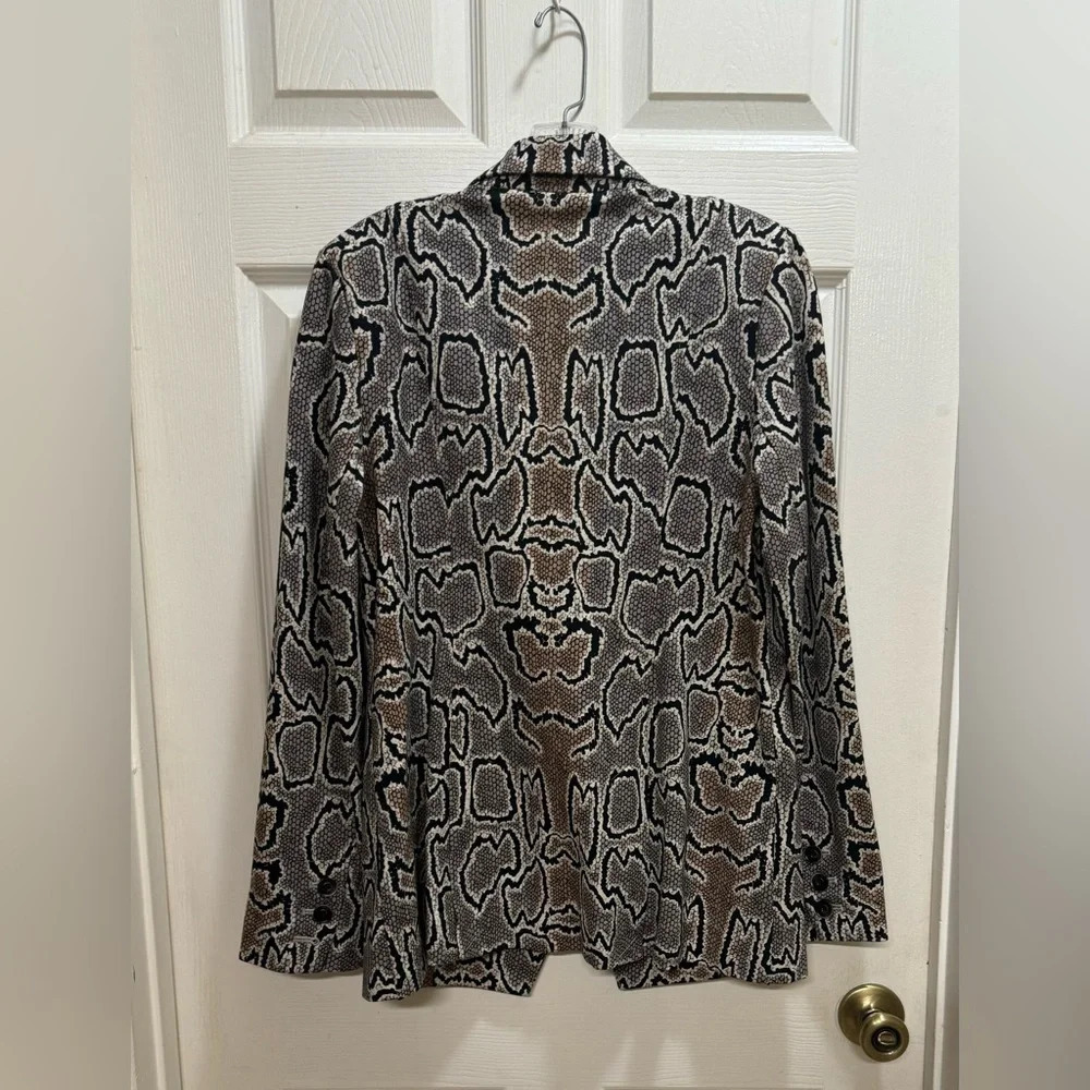 Cabi Samantha Python Snakeskin Doublebreasted Bla… - image 3